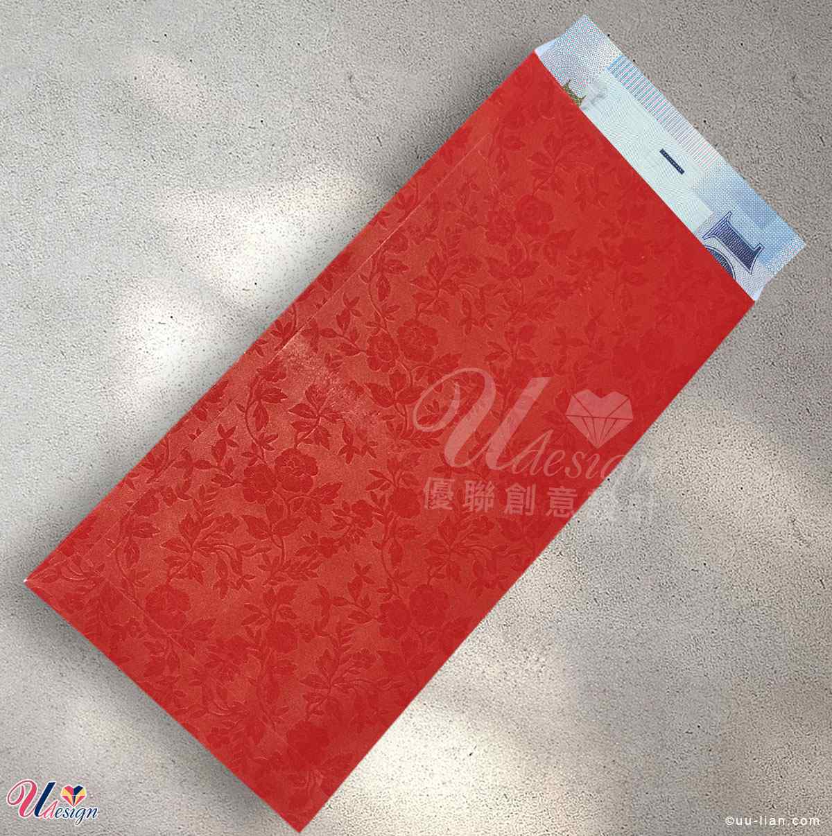 406玫瑰萬年紅紅包袋包紅包示意