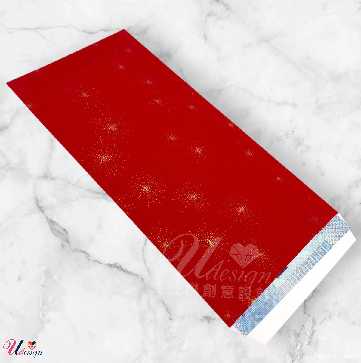 412煙火仿絨紅包袋包紅包示意