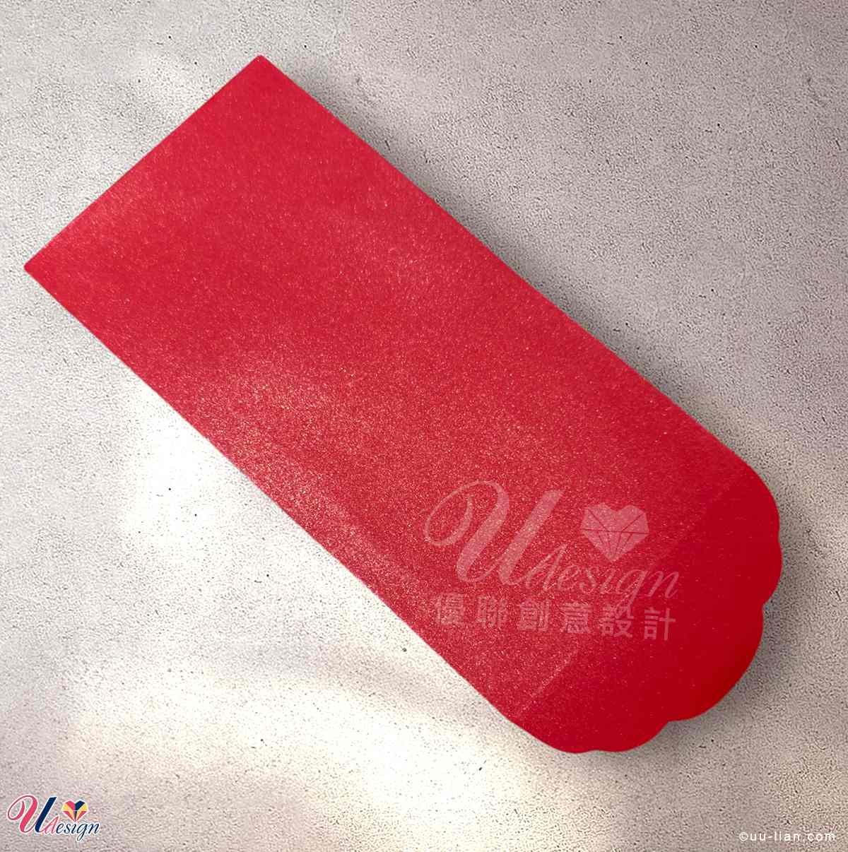 508金莎珠紅紅包袋採花邊封蓋設計